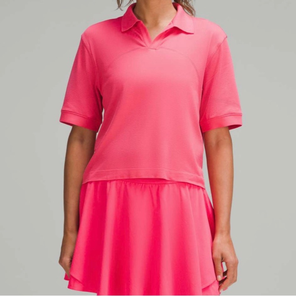 lululemon athletica Swiftly Tech Relaxed-Fit Polo Lipgloss -Size 6